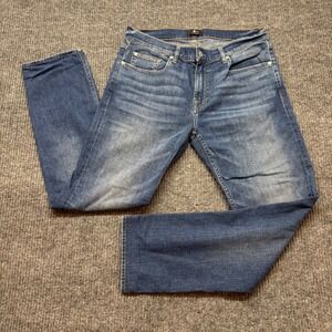 7 For All Mankind Mens 34x30 Jeans Medium Wash Straight Premium Denim